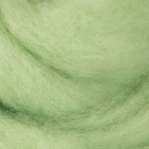 Article Bande de laine cardée décorative 2 m en laine coloris vert clair