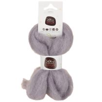 Article Laine cardée violette claire 2 m pour travaux créatifs et décoration