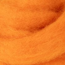 Article Fil de laine feutrée orange 2 m pour loisirs créatifs et décoration