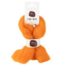 Article Fil de laine feutrée orange 2 m pour loisirs créatifs et décoration