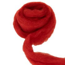 Article Laine feutrée rouge 2 m pour décoration et loisirs créatifs
