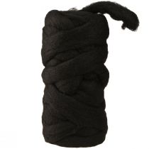 Article Wool Lunte Laine imperméable Colorfast Noir 10m