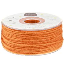 Article Cordon de laine orange 3mm 100m