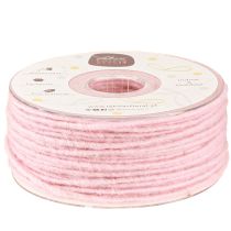 Article Cordon de laine rose 3mm 100m
