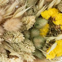 Article Couronne en fleurs séchées naturelles 25 cm pour décoration intérieure