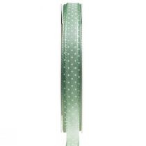 Article Ruban cadeau ruban décoratif à pois vert menthe 10mm 25m