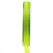 Article Ruban cadeau ruban décoratif à pois vert mai 10mm 25m