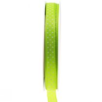 Article Ruban cadeau ruban décoratif à pois vert mai 10mm 25m