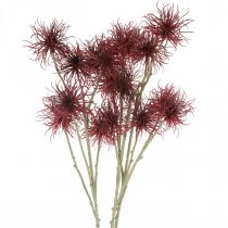 Article Xanthium fleur artificielle décoration d&#39;automne rouge 6 fleurs 80cm 3pcs