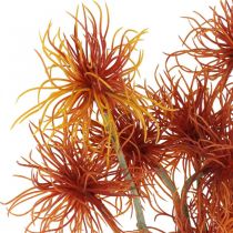 Article Xanthium fleur artificielle décoration d&#39;automne orange 6 fleurs 80cm 3pcs