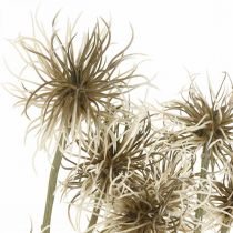 Article Fleurs Artificielles Xanthium Crème et Marron pour Décoration d’Automne – 80 cm – Lot de 3