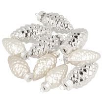 Article Lot de 14 Mini Cônes en Verre Argenté 5 cm