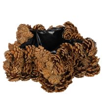 Article Pot de plantation en forme d'étoile en pommes de pin 30cm naturel