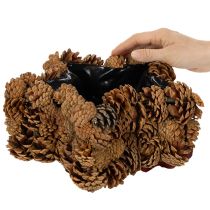Article Pot de plantation en forme d'étoile en pommes de pin 30cm naturel