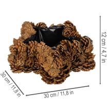 Article Pot de plantation en forme d'étoile en pommes de pin 30cm naturel