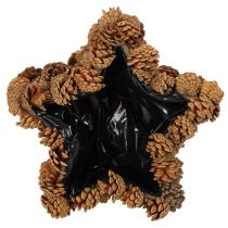 Article Pot de plantation en forme d'étoile en pommes de pin 30cm naturel