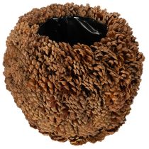 Article Cache-pot décoratif en pommes de pin rond 27 cm marron naturel