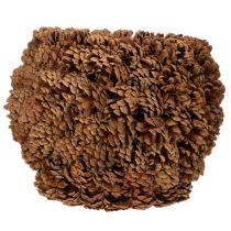 Article Cache-pot décoratif en pommes de pin rond 27 cm marron naturel
