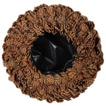 Article Vasque ronde en pommes de pin naturelles 38 cm brun 14 cm