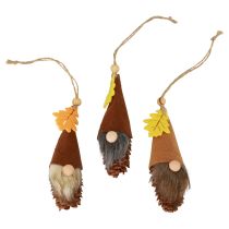 Cône Gnome Pendentif Gnome Décoration Automne Gnome H10cm 6pcs