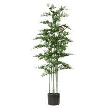 Article Kunstpflanze bambou vert 132 cm avec pot noir pour décoration intérieure