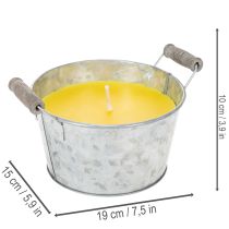 Article Bougie d'extérieur à la citronnelle en pot : éclairage d'ambiance et répulsif contre les insectes, 15 cm