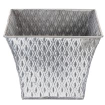 Article Cache-pot en métal à motif losange 15 cm