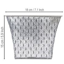 Article Cache-pot en métal à motif losange 15 cm