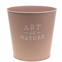 Article Pot de fleur cache-pot zinc métal vieux rose Ø22cm H21cm
