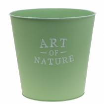 Article Pot de fleur zinc vert menthe Ø22cm H21cm