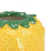 Article Vase décoratif citron pot de fleur en céramique jaune Ø8,5cm