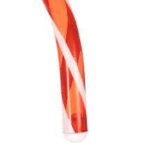 Article Zanneau en plastique imitation sucre 60 cm rouge et blanc lot de 3
