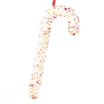 Article Cintre décoration canne à sucre blanc pailleté coloré H30cm 4pcs