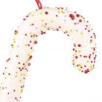 Article Cintre décoration canne à sucre blanc pailleté coloré H30cm 4pcs
