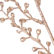 Article Branche artificielle avec petites baies 85 cm champagne