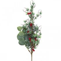 Branche de Noël décoration artificielle baies rouges vertes 70cm