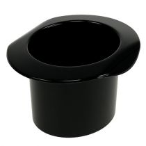 Cylindre déco noir, réveillon, chapeau en cache-pot H5.5cm 12pcs