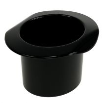 Article Cylindre décoratif noir, réveillon, chapeau en jardinière H5,5cm 12 pièces