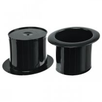 Article Cylindre décoratif, décoration réveillon, chapeau à planter, jardinière Nouvel An Noir H5cm L12cm 20 pcs