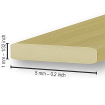 Article Fil plat aluminium doré 5 mm x 1 mm 2,5 m