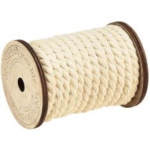Article Cordon décoratif en coton crème Ø6mm 5m chacun 2pcs