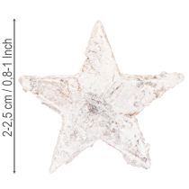 Article Mini étoiles en écorce de bouleau blanchies 2 à 2,5 cm – Lot de 150