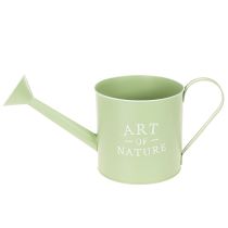 Article Pot de fleurs, arrosoir décoratif, jardinière en zinc vert menthe, Ø16,5 cm