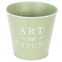 Article Pot de fleurs en zinc, vert menthe, Ø15cm, H13,5cm