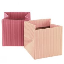 Article Jardinière à fleurs sac à fleurs rose saumon 12cmx12cm 6 pcs