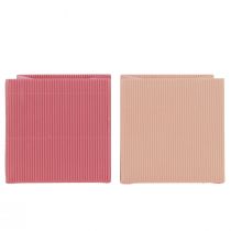Article Jardinière à fleurs sac à fleurs rose saumon 12cmx12cm 6 pcs
