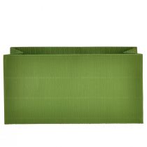 Article Pot cache-plantes en papier vert et olive 24x12cm - lot de 6