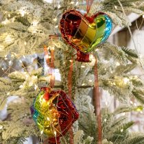 Article Décoration de Noël en Verre Arc-en-Ciel – Forme de Coeur et de Lèvres