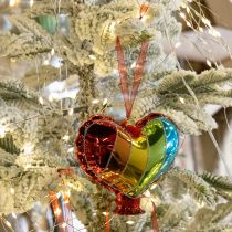 Article Décoration de Noël en Verre Arc-en-Ciel – Forme de Coeur et de Lèvres