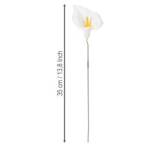 Article Arums sur fil de fer, petits, blancs, 50 pièces